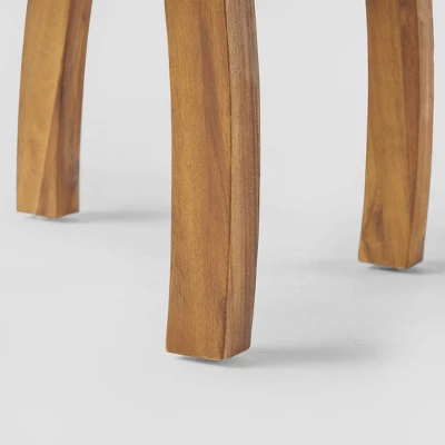 3pc Colmena Acacia Wood Rustic Rocking Chair Set with Side Table Teak - Christopher Knig