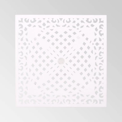 Phoenix Square Cast Aluminum Dining Table - White - Christopher Knight Home