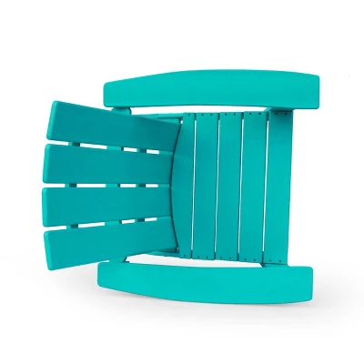 Encino 2pk Resin Contemporary Adirondack Chairs - Teal - Christopher Knight Home
