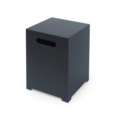 Wellington 40" Square Iron Gas Fire Pit with Tank Holder - Dark Gray - Christopher Knight Home