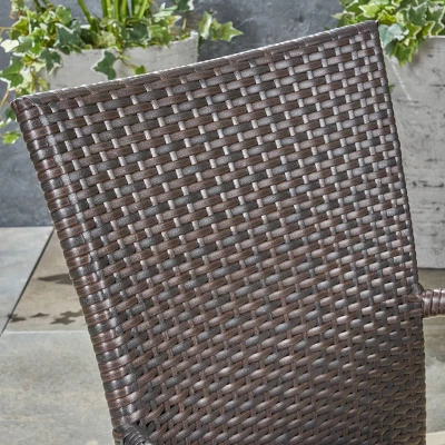 Hayes 7pc Wood & Wicker Expandable Dining Set - Natural/Brown - Christopher Knight Home