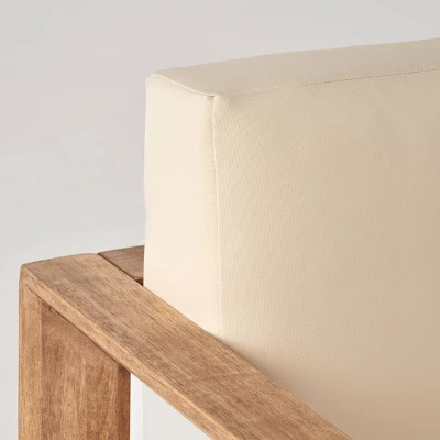 Genser 4pc Acacia Wood Chat Set - Brown/Beige - Christopher Knight Home