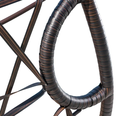 Cayuse Wicker Tear Drop Hanging Chair - Brown/Tan - Christopher Knight Home