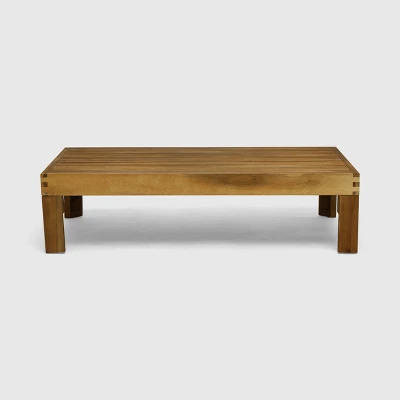 Cambridge 5pc Acacia Wood Sofa Set Teak/Dark Teal- Christopher Knight Home