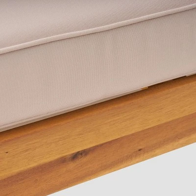 Linwood 3pc Wood and Wicker Sectional Sofa Set - Christopher Knight Home