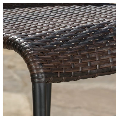 Oyster Bay Set of 4 Wicker Counterstool - Multibrown - Christopher Knight Home