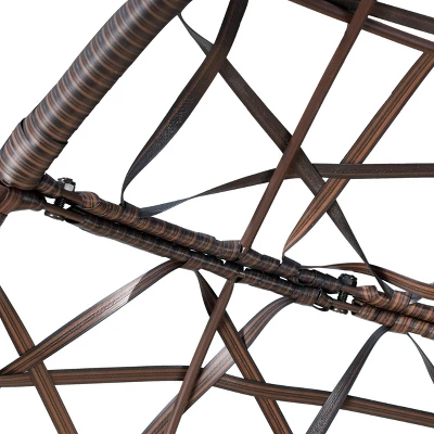 Cayuse Wicker Tear Drop Hanging Chair - Brown/Tan - Christopher Knight Home