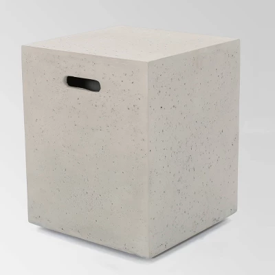 Oana 10pc Acacia Wood U-Shaped Sectional Sofa with Fire Pit Set - Teak/Beige - Christopher Knight Home