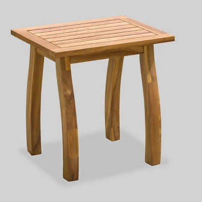 Nuna 2pc Acacia Wood Patio Rocking Chair Set - Teak/Cream - Christopher Knight Home