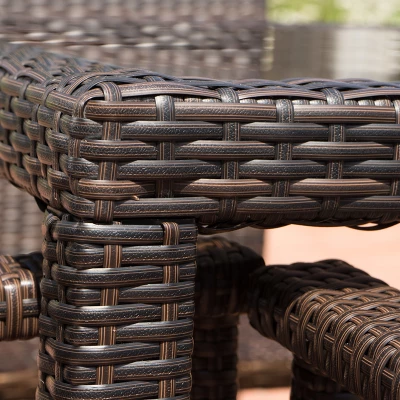 San Pico Square Wicker Dining Table - Multibrown - Christopher Knight Home