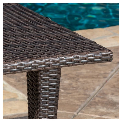 Delani 7pc Wicker Patio Dining Set - Brown - Christopher Knight Home