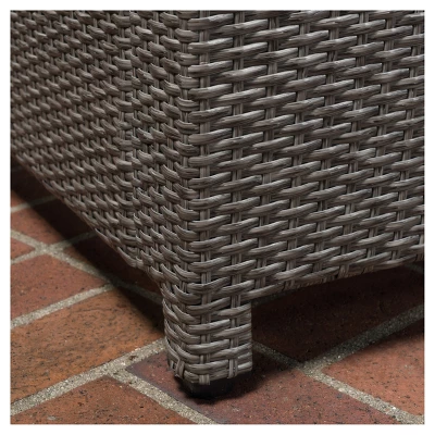 Puerta 4pk All-Weather Wicker Patio Club Chairs - Black - Christopher Knight Home