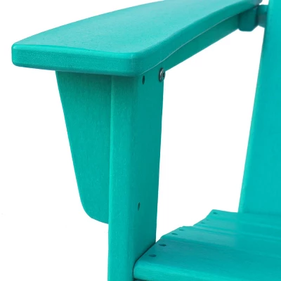 Encino 2pk Resin Contemporary Adirondack Chairs - Teal - Christopher Knight Home