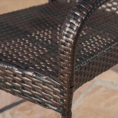 Fiona 9pc Wicker Dining Set - Brown - Christopher Knight Home