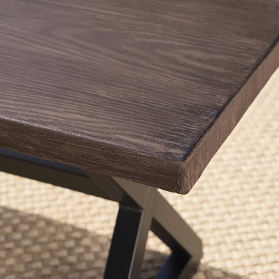 Rolando 2pk Aluminum Outdoor Patio Dining Bench - Brown - Christopher Knight Home