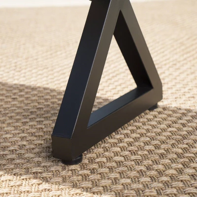 Rolando 2pk Aluminum Outdoor Patio Dining Bench - Brown - Christopher Knight Home