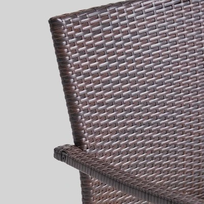 5pc Didicas Wood Wicker Patio Dining Set Teak - Christopher Knight Home