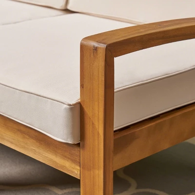 Grenada 5pc Acacia Sectional Patio Sofa Set Teak - Christopher Knight Home