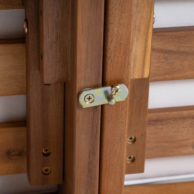 Oana 3pc Acacia Wood Patio Modular Sofa - Teak/Beige - Christopher Knight Home