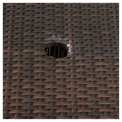 Peterson 3pc Wicker Patio Bistro Set with Cushions - Brown - Christopher Knight Home