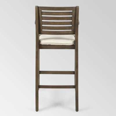 Hermosa 4pk Acacia Wood Patio Barstools - Christopher Knight Home