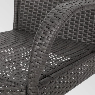 Pala 5pc Wicker Contemporary Dining Set Gray - Christopher Knight Home