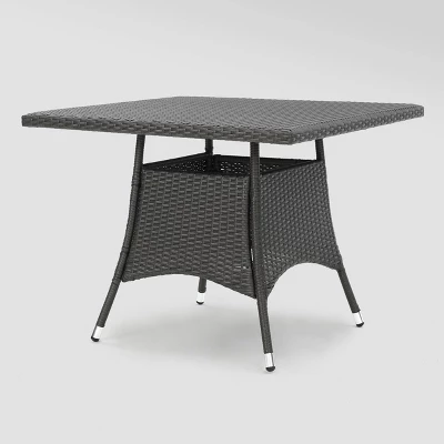 Cypress 5pc Wicker Square Dining Set - Gray - Christopher Knight Home