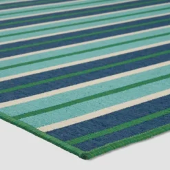 5' X 8' Ellis Geometric Outdoor Rug Blue/Green - Christopher Knight Home