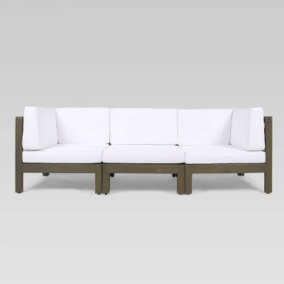 Brava 3pc Acacia Modular Sofa - Christopher Knight Home