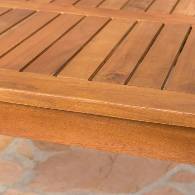 Perla Acacia Wood Coffee Table Brown - Christopher Knight Home