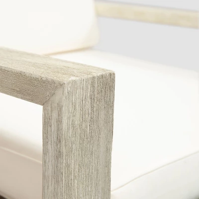 Santa Ana 2pk Acacia Club Accent Chairs Brushed Light Gray - Christopher Knight Home