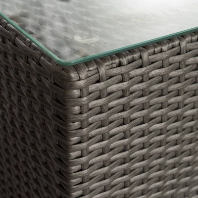 Santa Rosa 9pc Wicker Patio Sectional Sofa Set - Gray/Silver - Christopher Knight Home