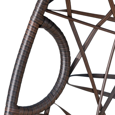 Cayuse Wicker Tear Drop Hanging Chair - Brown/Tan - Christopher Knight Home