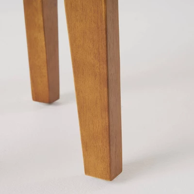 Chilian 3pc Acacia Wood Chair and Table Set - Teak/White - Christopher Knight Home