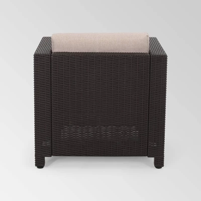 Waverly 2pk Faux Wicker Club Chairs - Brown/Beige - Christopher Knight Home