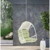 Greystone Indoor/Outdoor Hanging Chair With 8' Chain - White/Green - Christopher Knight Home