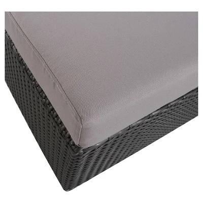 Santa Rosa 5pc Wicker Patio Seating Sectional Set with Cushions - Gray with Silver Gray Cushions - Christopher Knight Home