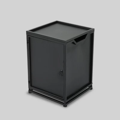 Cape Coral 4pc Metal Conversation and Gas Fire Table Set - Khaki/Brown/Black - Christopher Knight Home