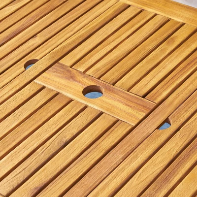 Hayes 7pc Wood & Wicker Expandable Dining Set - Natural/Brown - Christopher Knight Home