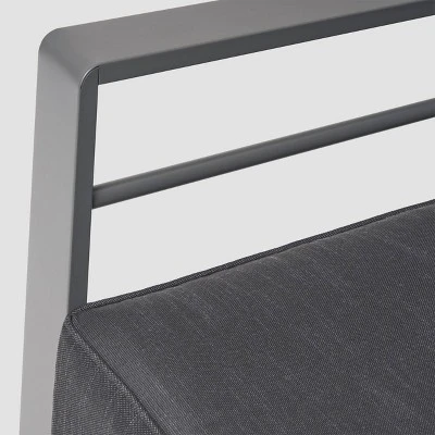 Cape Coral 3pc Metal Patio Sofa Set with Cushions - Gray/Dark Gray - Christopher Knight Home