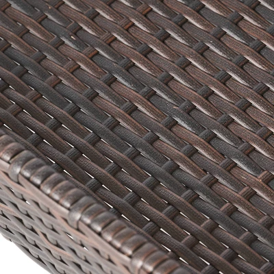 Savona Wicker Outdoor Serving Cart - Brown - Christopher Knight Home