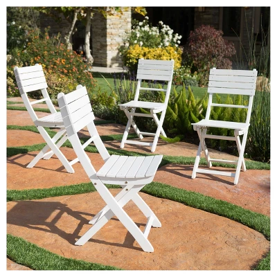 Positano 4pk Acacia Wood Folding Dining Chairs - Christopher Knight Home