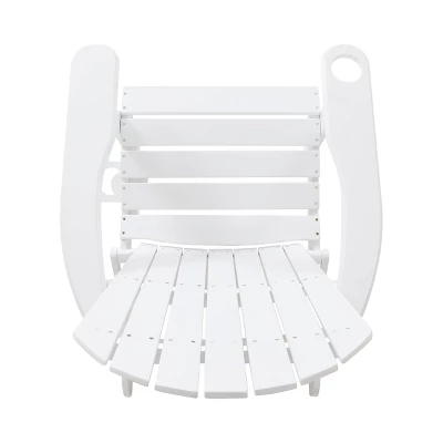 2pk Bellwood Outdoor Acacia Wood Folding Adirondack Chairs White - Christopher Knight Home