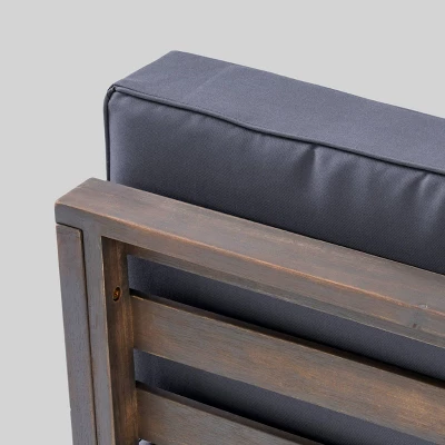 Oana 6pc Acacia Wood Patio Sectional Seating Set - Christopher Knight Home