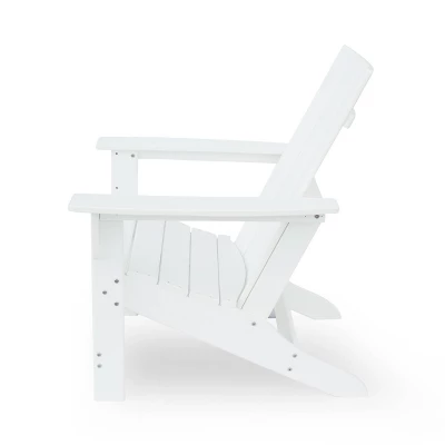 Encino 2pk Resin Contemporary Adirondack Chairs - White - Christopher Knight Home