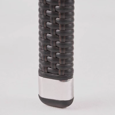 Newcastle 7pc Wood & Wicker Dining Set - Dark Brown - Christopher Knight Home