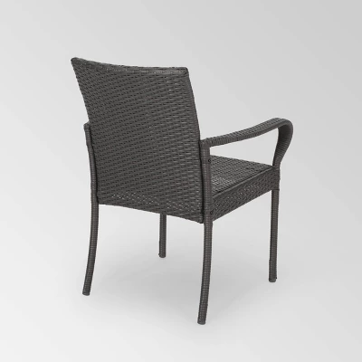 Pala 5pc Wicker Contemporary Dining Set Gray - Christopher Knight Home