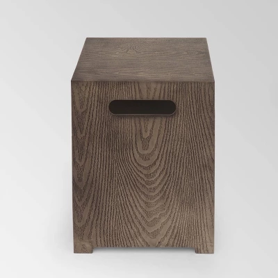 Wellington 40" Square Iron Gas Fire Pit with Tank Holder - Brown - Christopher Knight Home