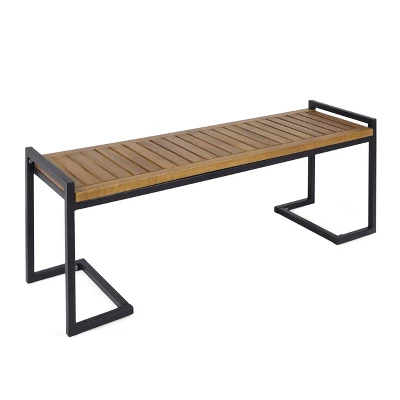 Hopkins Acacia & Iron Bench - Christopher Knight Home