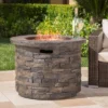 Blaeberry Outdoor Circular Fire Pit Natural Stone - Christopher Knight Home